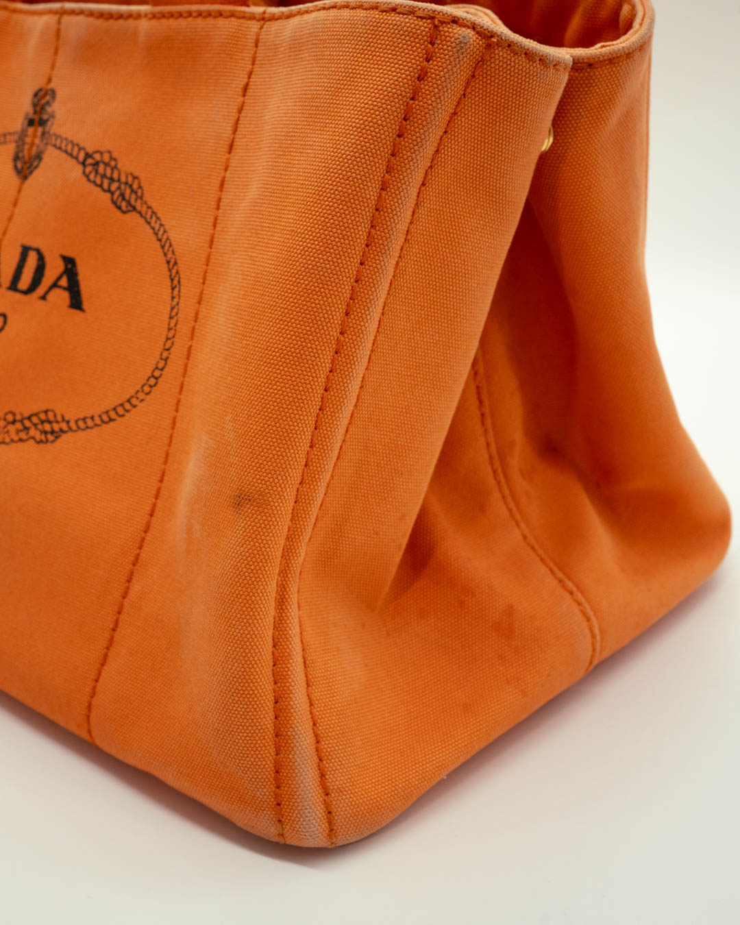 Prada Orange Canapa Canvas Large