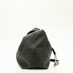 Fendi Black Zucchino Canvas Forever Hobo Bag thumbnail 7