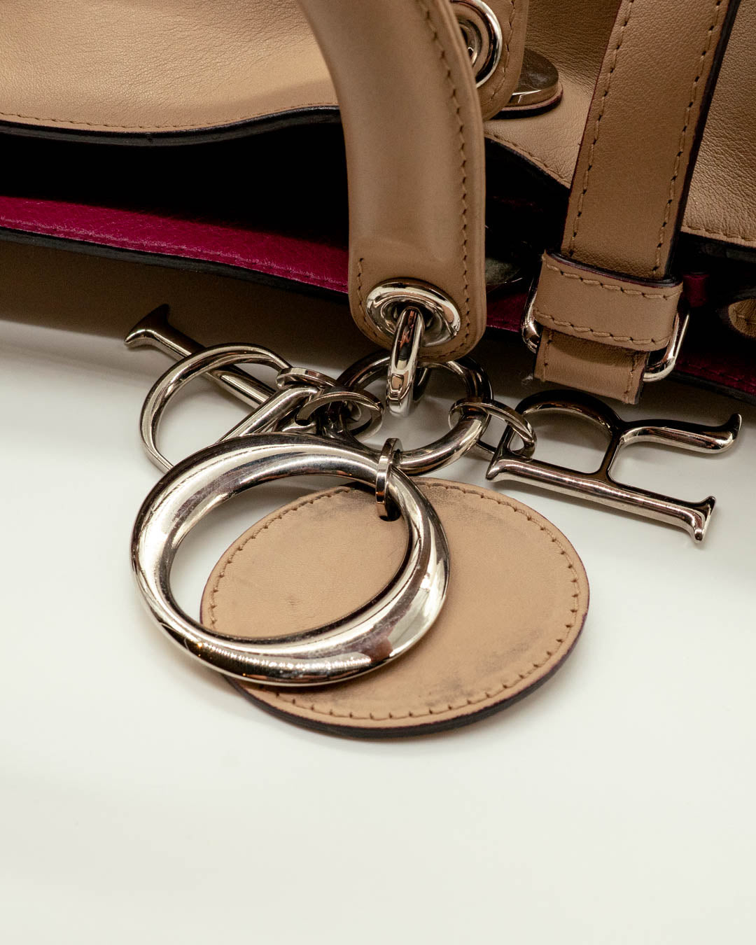 Christian Dior Beige Leather Diorissimo Tote Bag