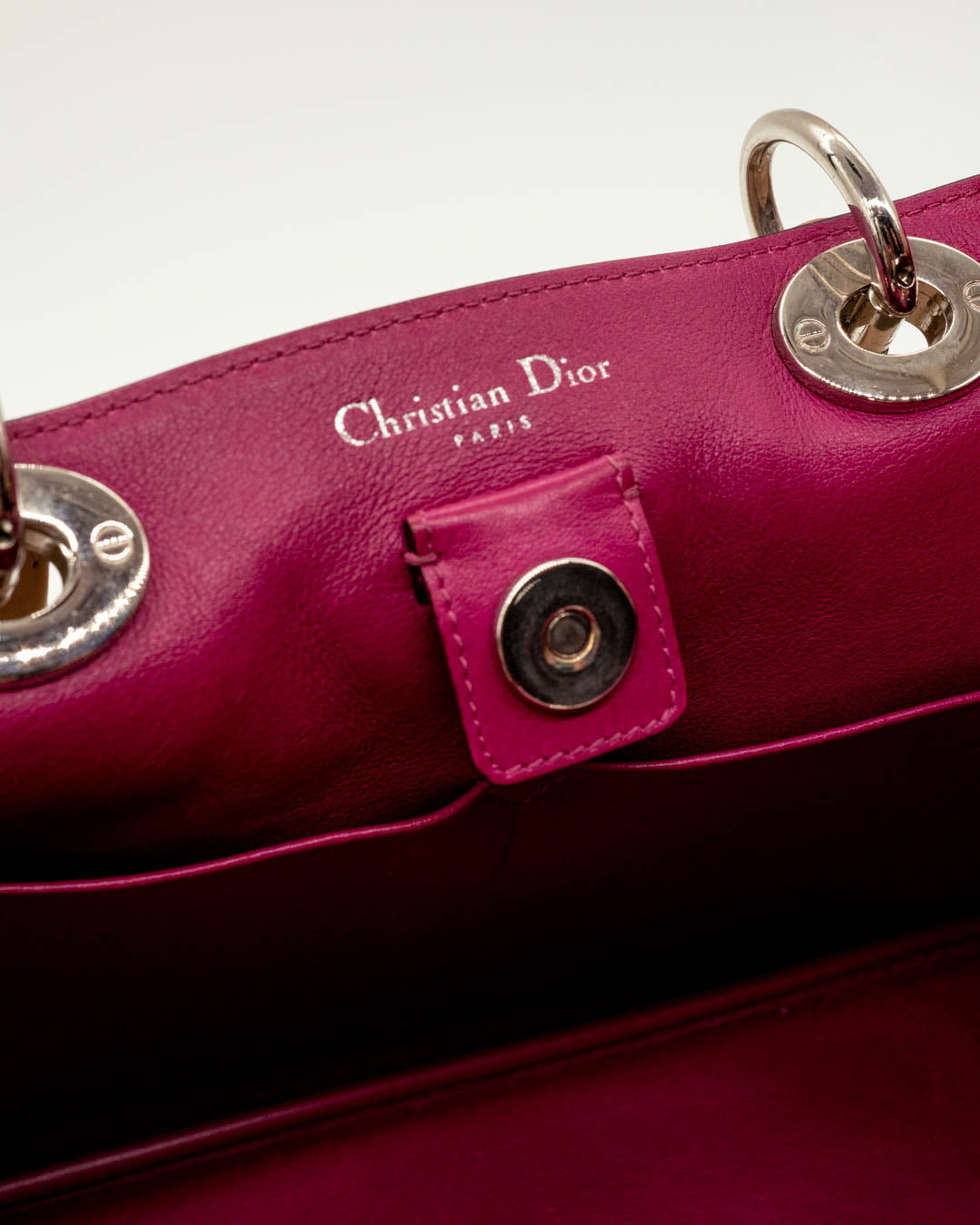 Christian Dior Beige Leather Diorissimo Tote Bag