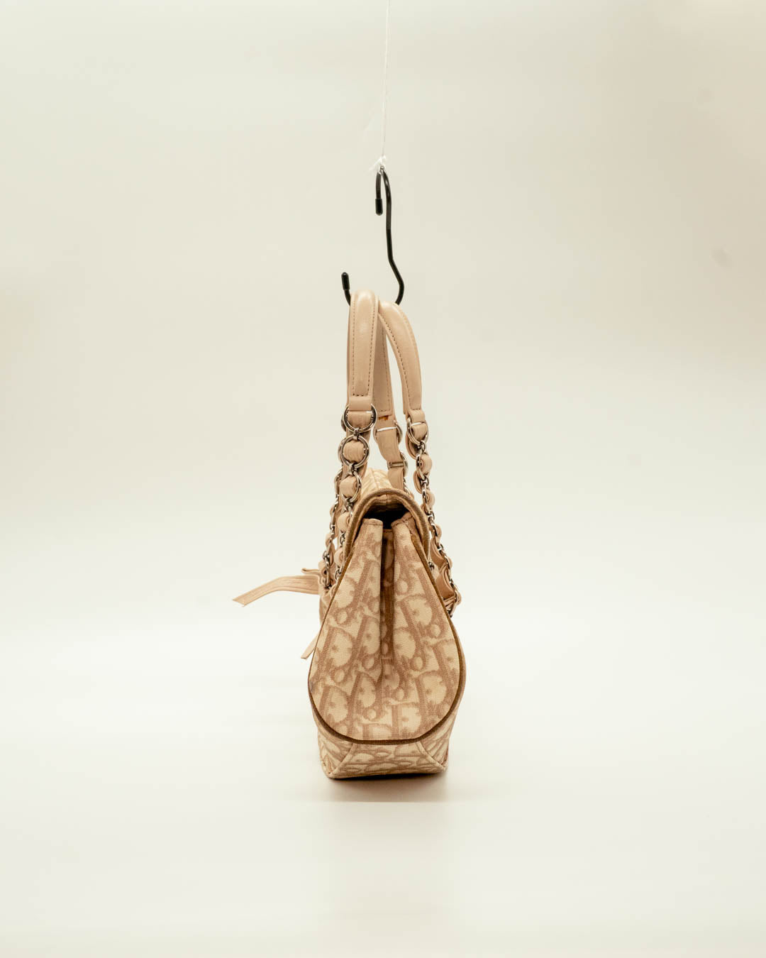 Dior Romantique Coated Canvas Chain Trotter Flap Bag