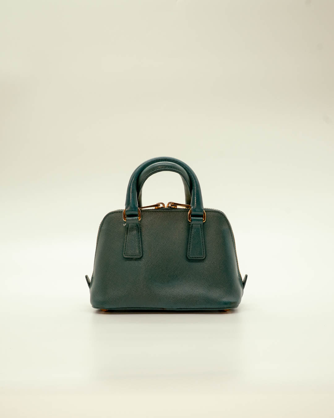Prada Green Saffiano Leather Mini Promenade Satchel