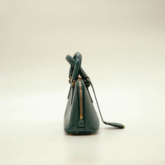Prada Green Saffiano Leather Mini Promenade Satchel thumbnail 6