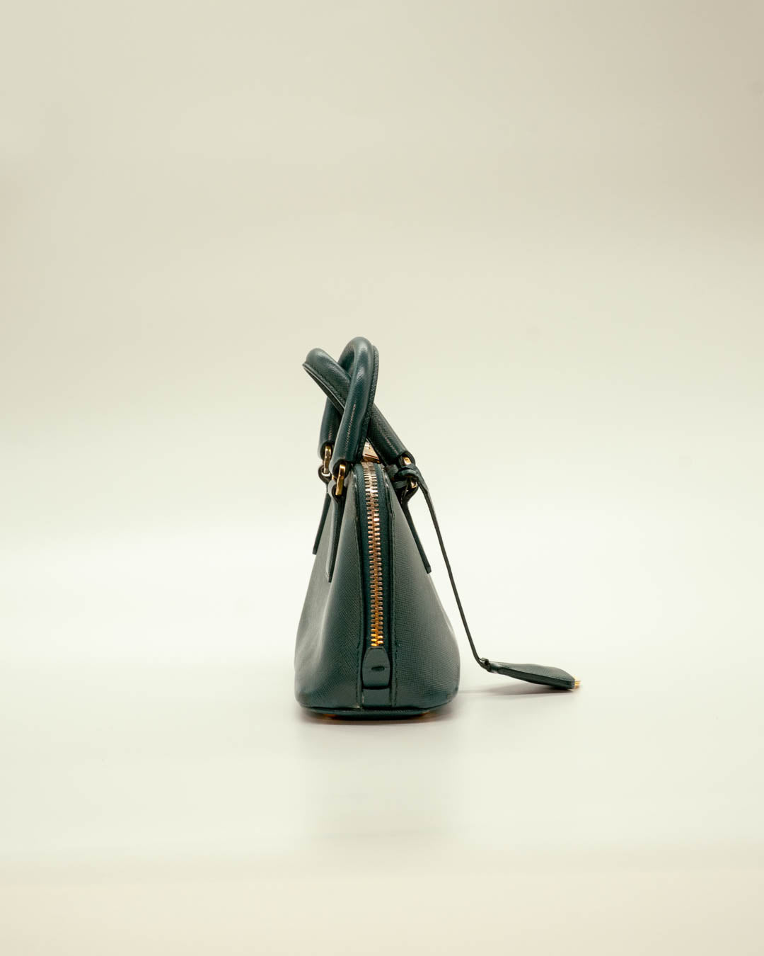 Prada Green Saffiano Leather Mini Promenade Satchel