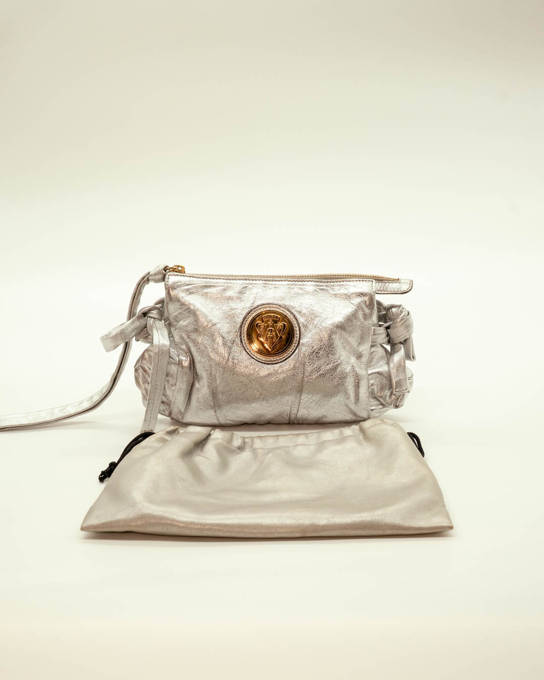 Gucci Metallic Silver Hysteria Clutch