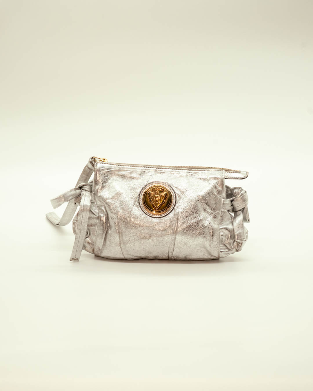 Gucci Metallic Silver Hysteria Clutch