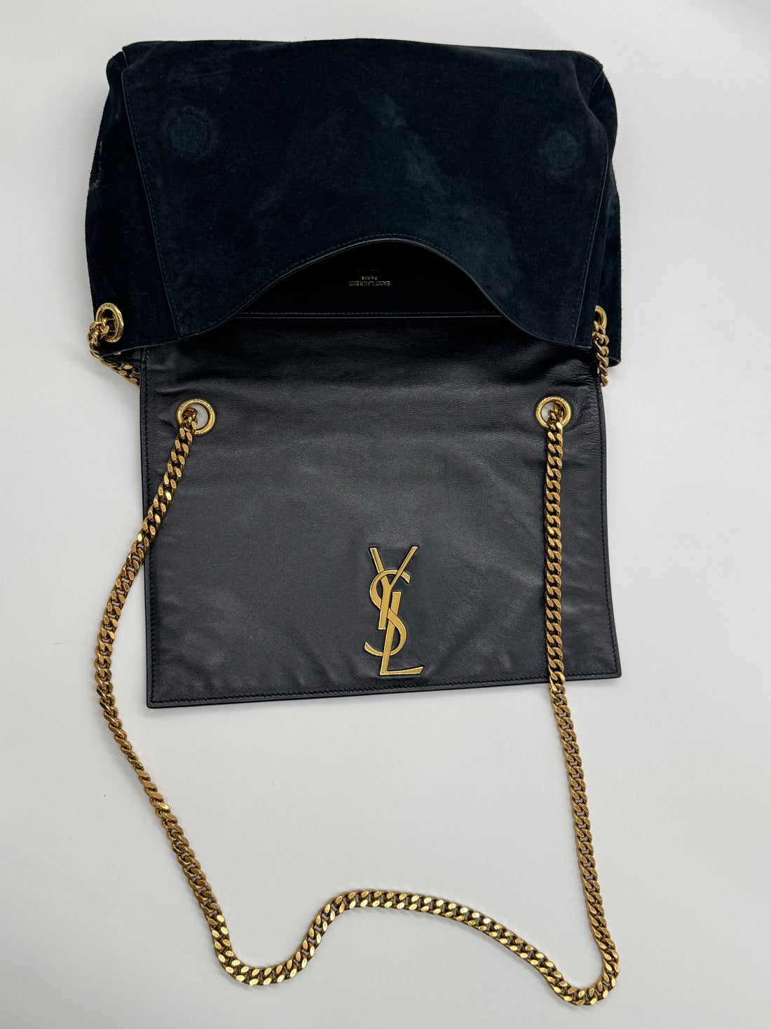 Saint Laurent Reversible Kate Leather/Suede