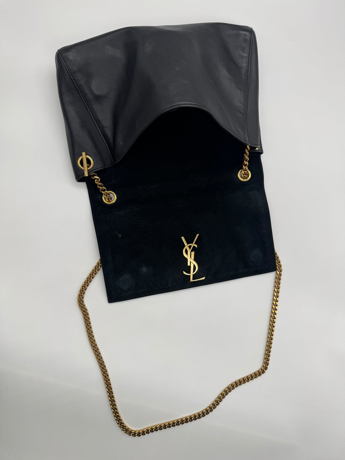 Saint Laurent Reversible Kate Leather/Suede
