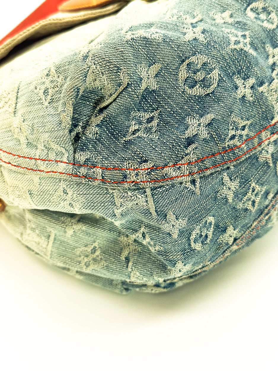 Louis Vuitton Blue Monogram Denim Sunray Shoulder Bag
