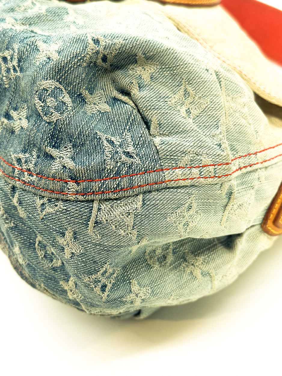 Louis Vuitton Blue Monogram Denim Sunray Shoulder Bag