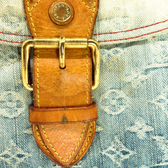 Louis Vuitton Blue Monogram Denim Sunray Shoulder Bag thumbnail 9