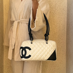 Chanel Cambon Bowler Bag Black/White thumbnail 2
