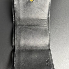 Fendi Black FF Embossed Compact Wallet thumbnail 9