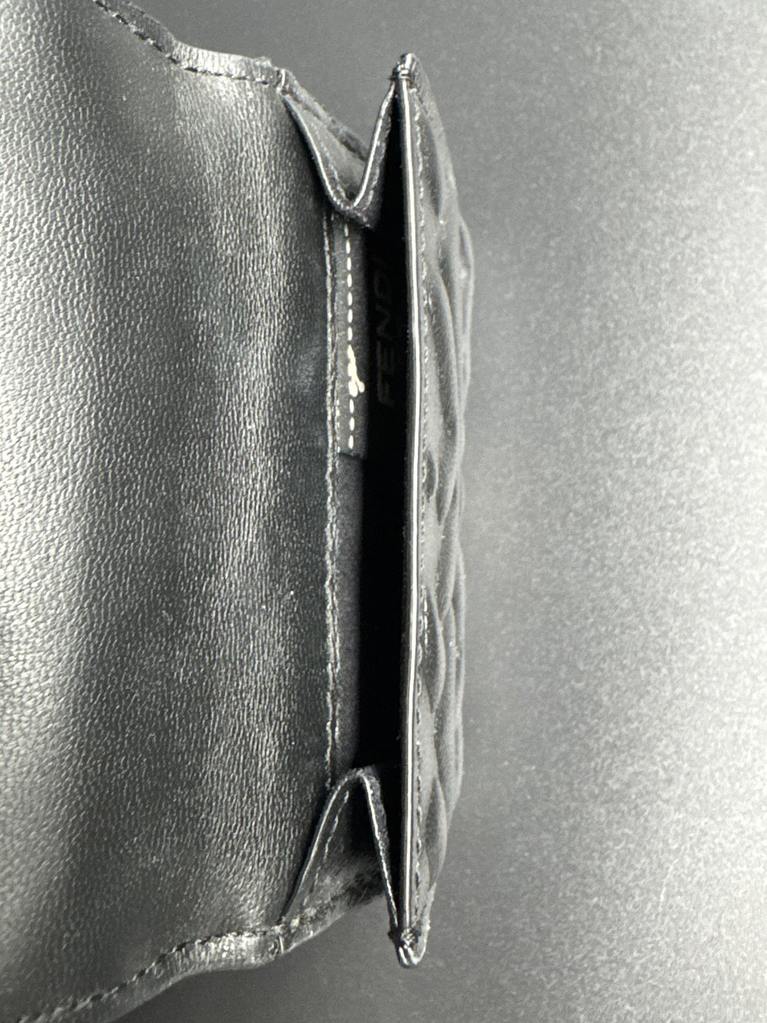 Fendi Black FF Embossed Compact Wallet