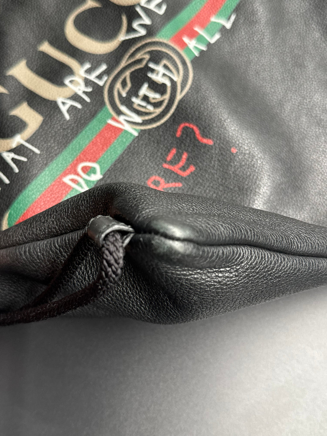 Gucci Capitan Logo Drawstring Backpack