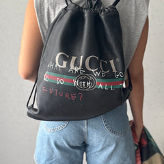 Gucci Capitan Logo Drawstring Backpack thumbnail 3