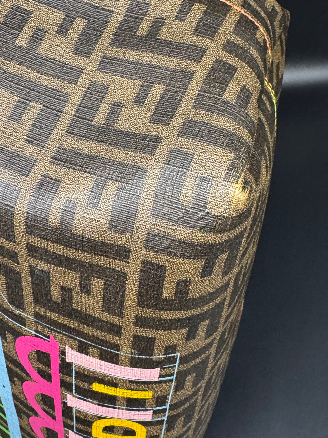Fendi Borsa Zucca Canvas Shopper Tote