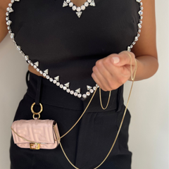 Fendi Nano Baguette Charm Pink FF thumbnail 2