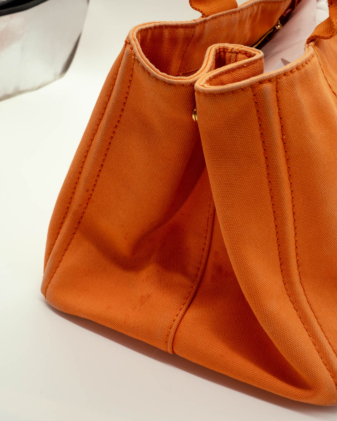 Prada Orange Canapa Canvas Large