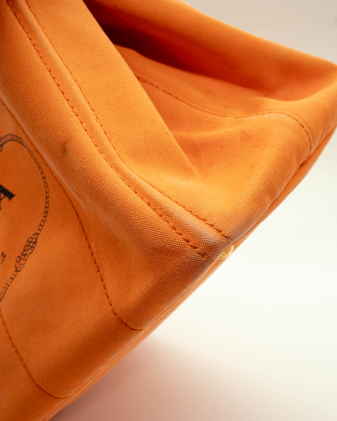 Prada Orange Canapa Canvas Large