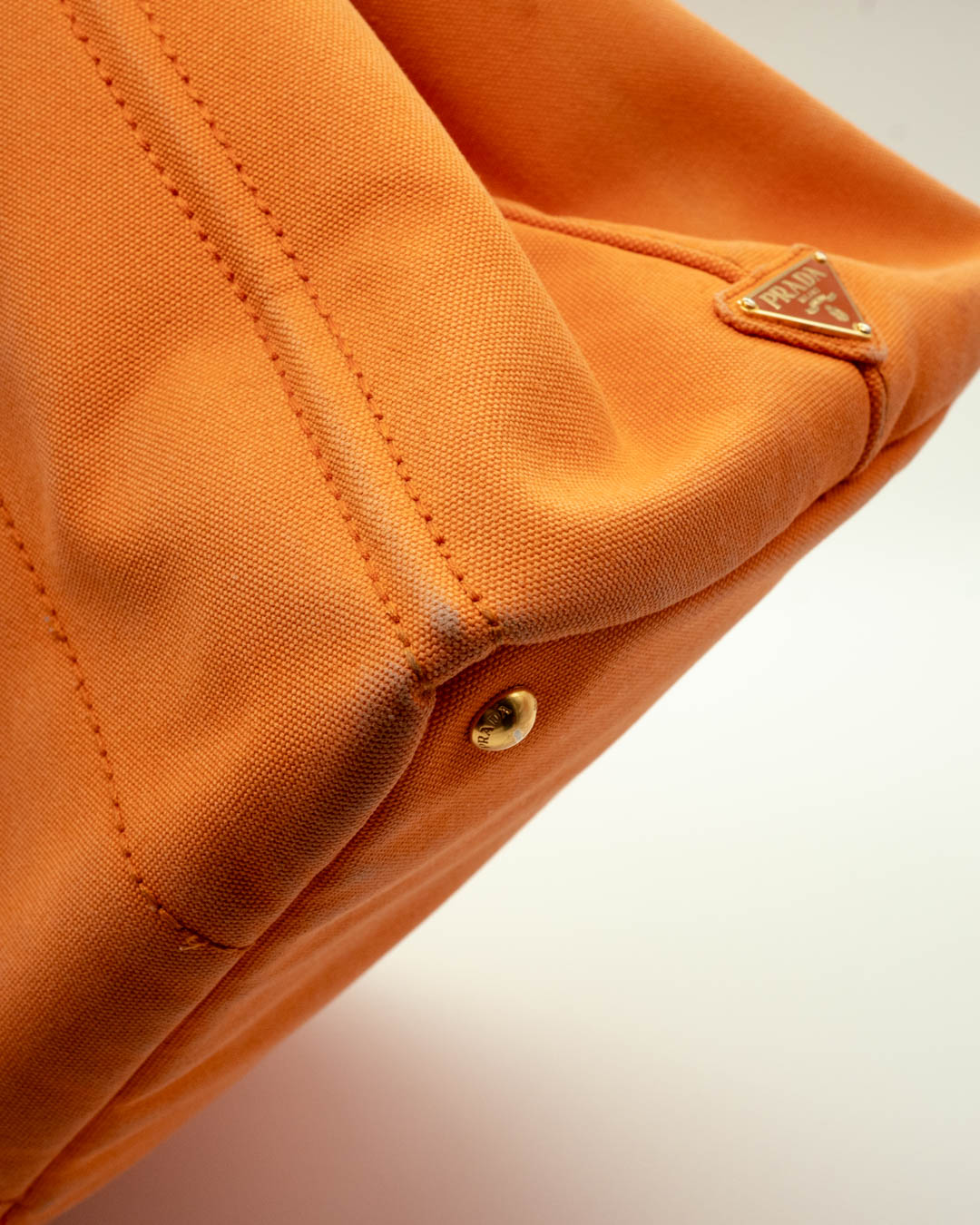 Prada Orange Canapa Canvas Large