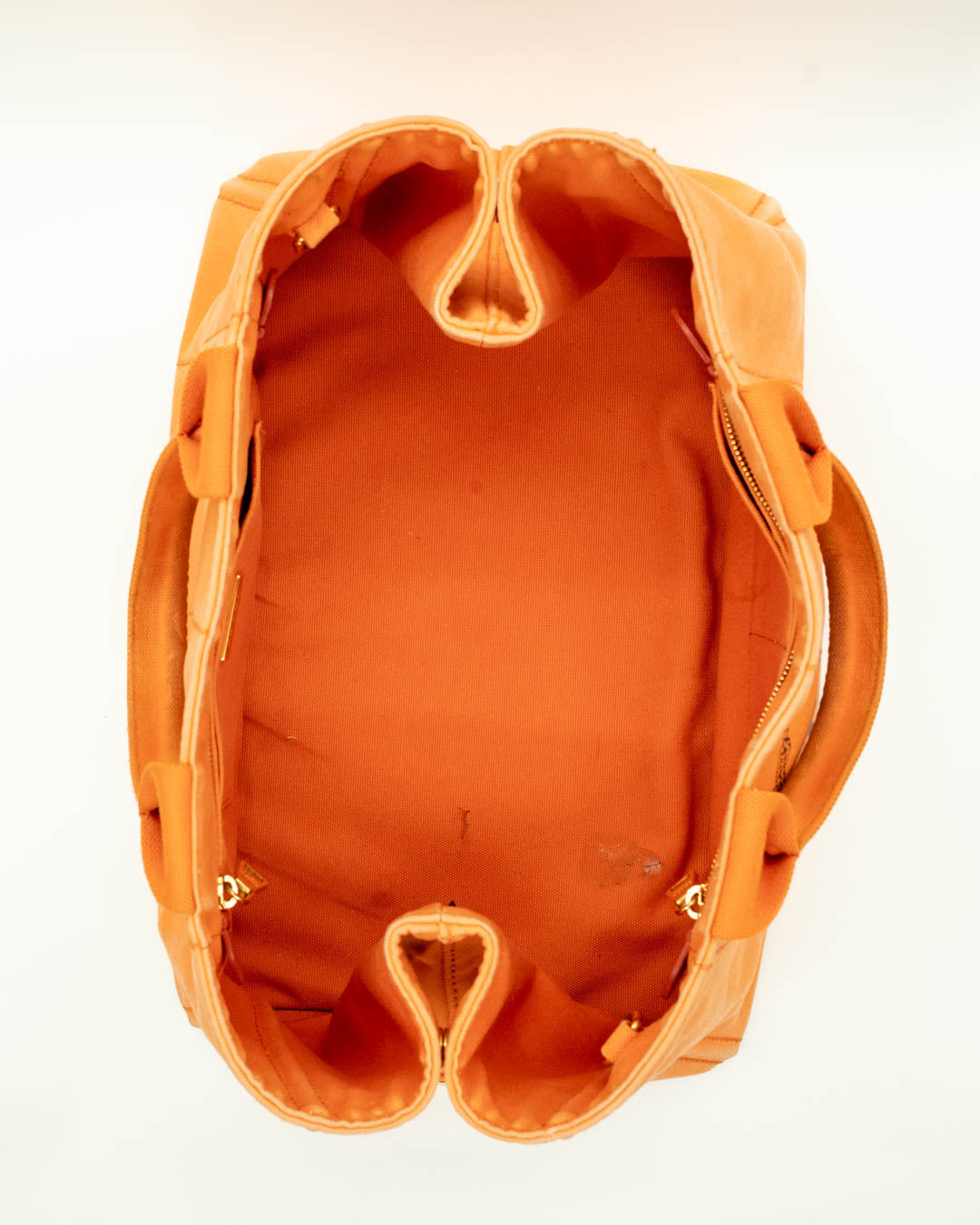 Prada Orange Canapa Canvas Large