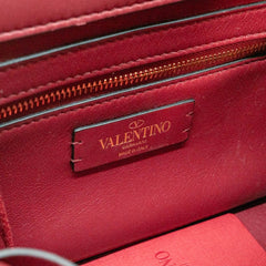 Valentino Garavani Roman Studded Small Burgundy Leather thumbnail 8
