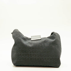Fendi Black Zucchino Canvas Forever Hobo Bag thumbnail 5