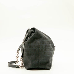 Fendi Black Zucchino Canvas Forever Hobo Bag thumbnail 6