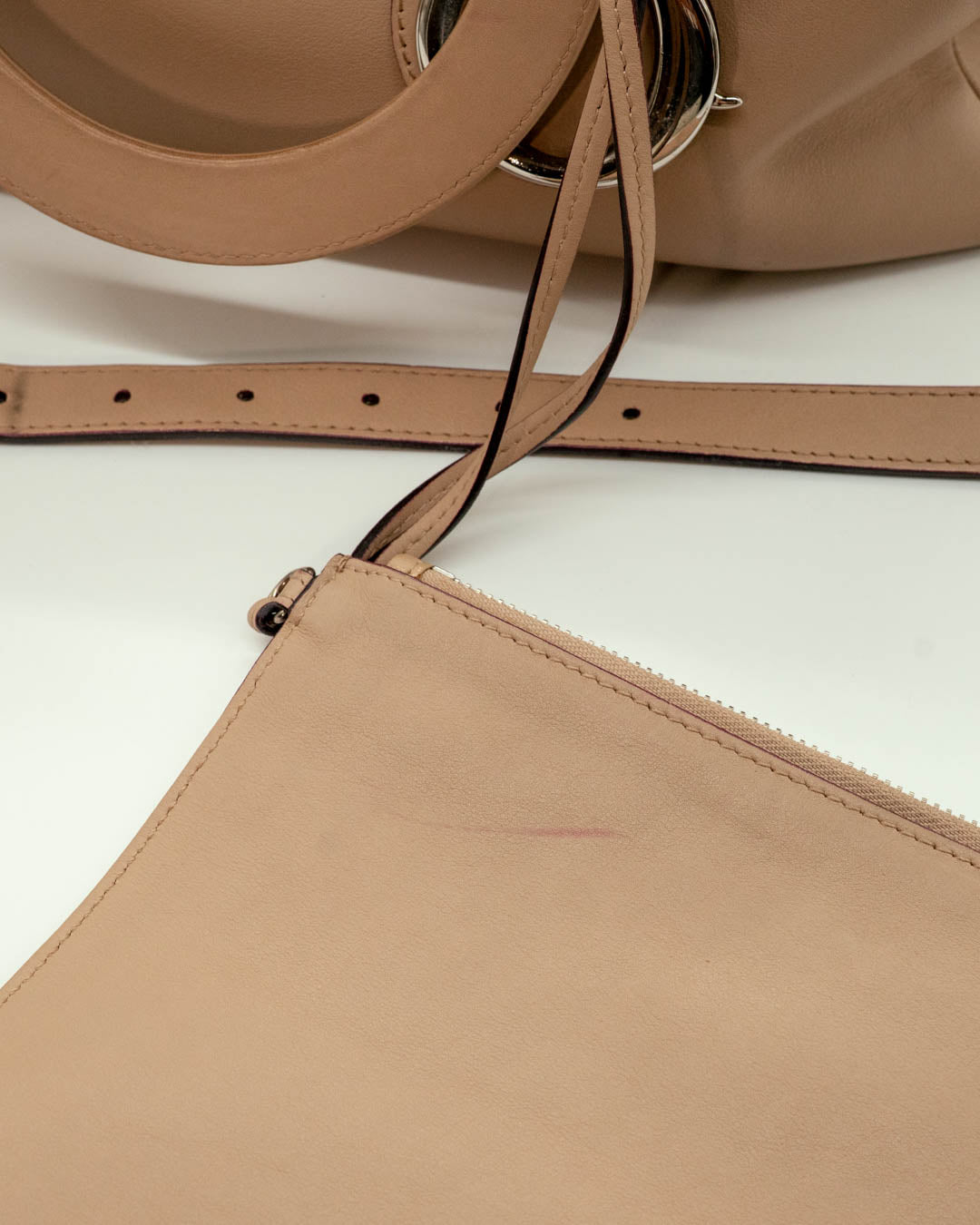 Christian Dior Beige Leather Diorissimo Tote Bag