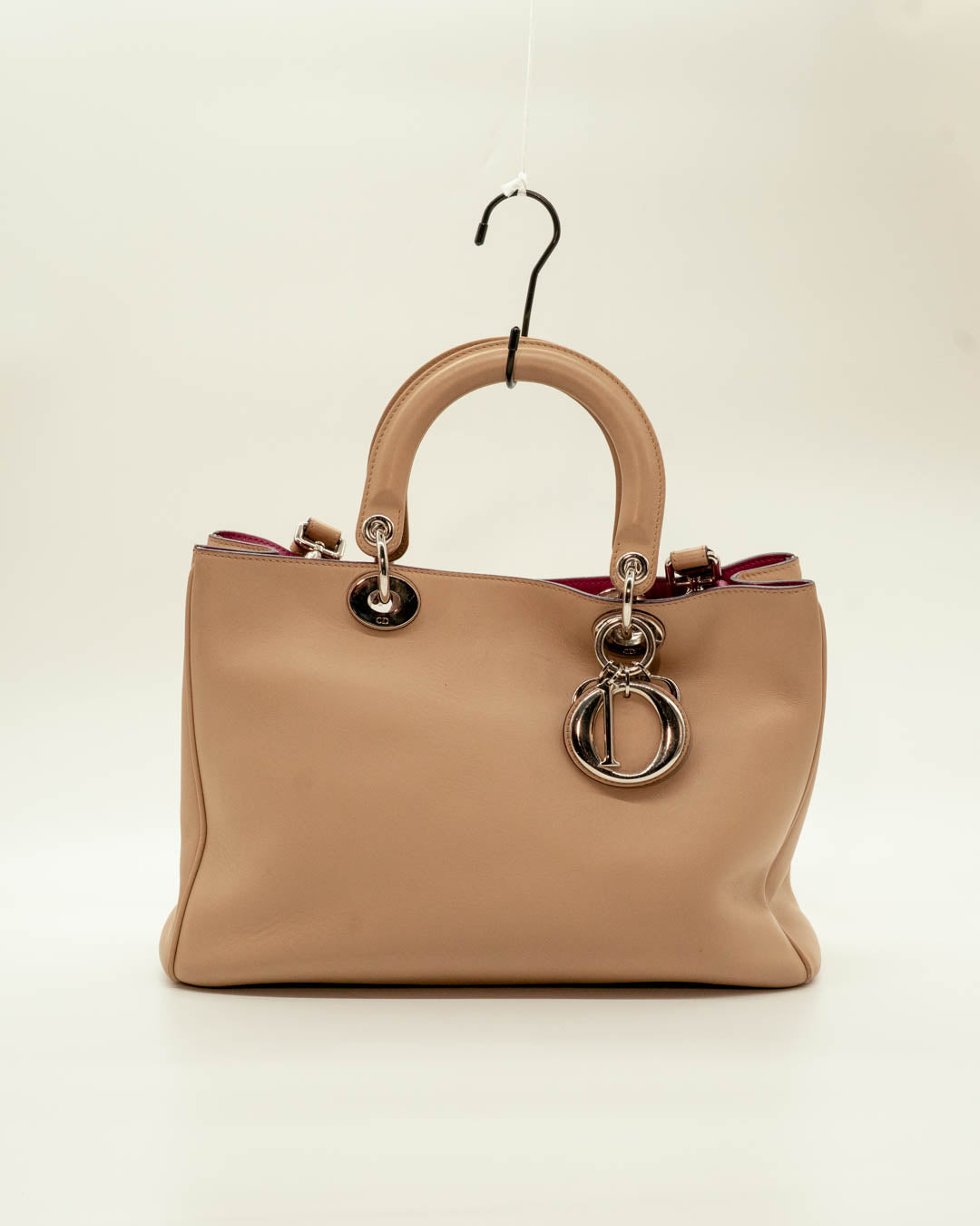 Christian Dior Beige Leather Diorissimo Tote Bag