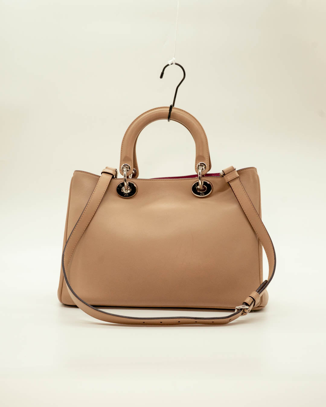 Christian Dior Beige Leather Diorissimo Tote Bag