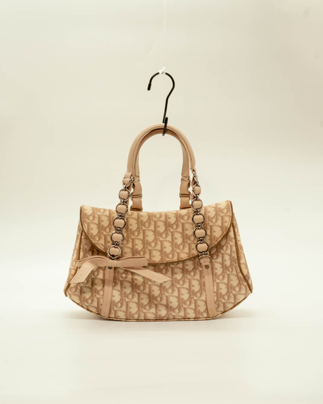 Dior Romantique Coated Canvas Chain Trotter Flap Bag