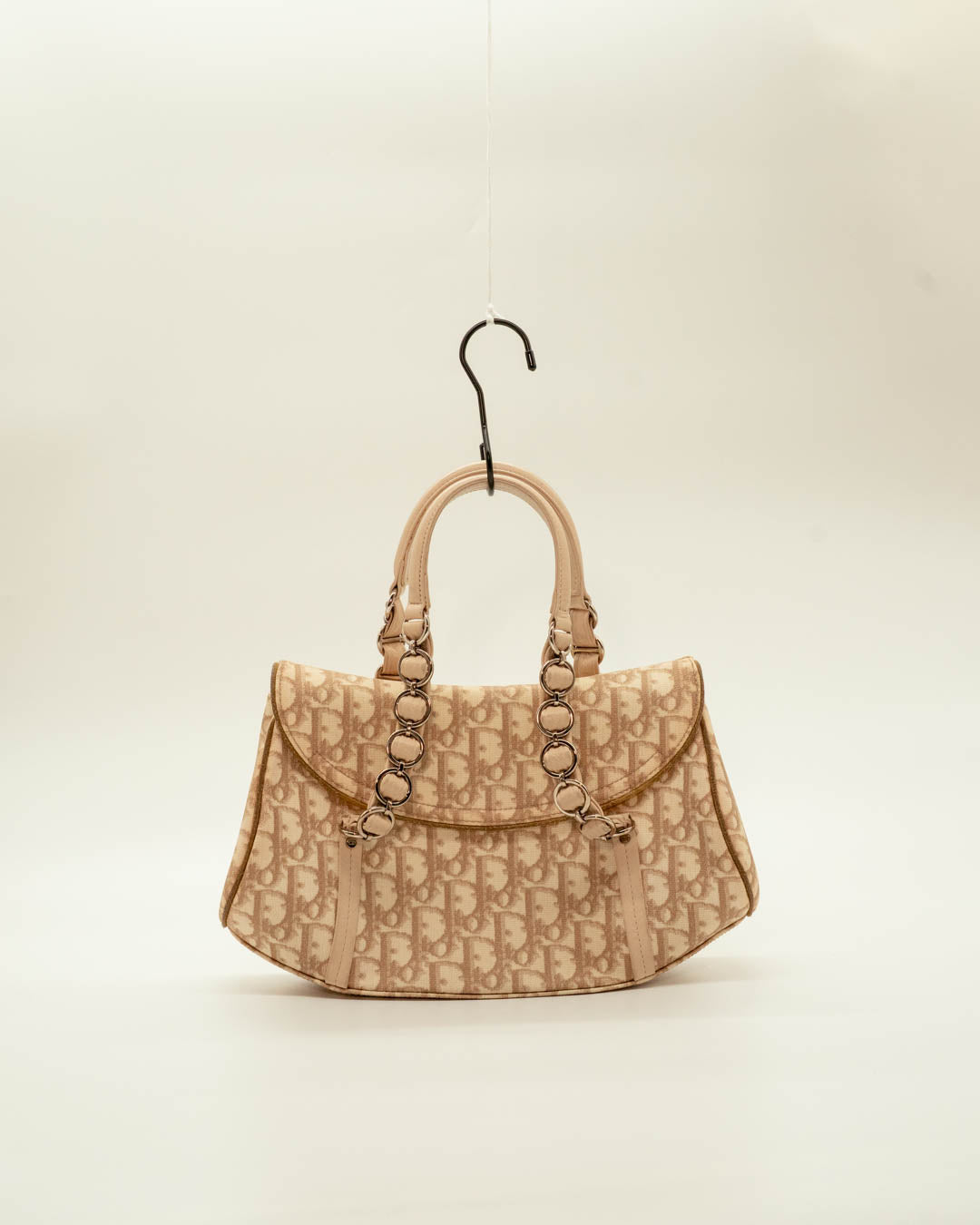 Dior Romantique Coated Canvas Chain Trotter Flap Bag