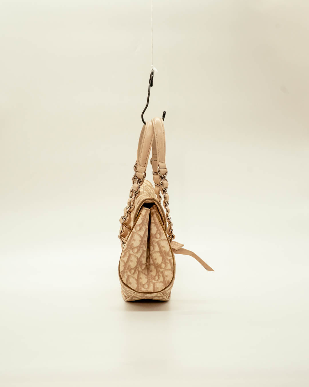 Dior Romantique Coated Canvas Chain Trotter Flap Bag