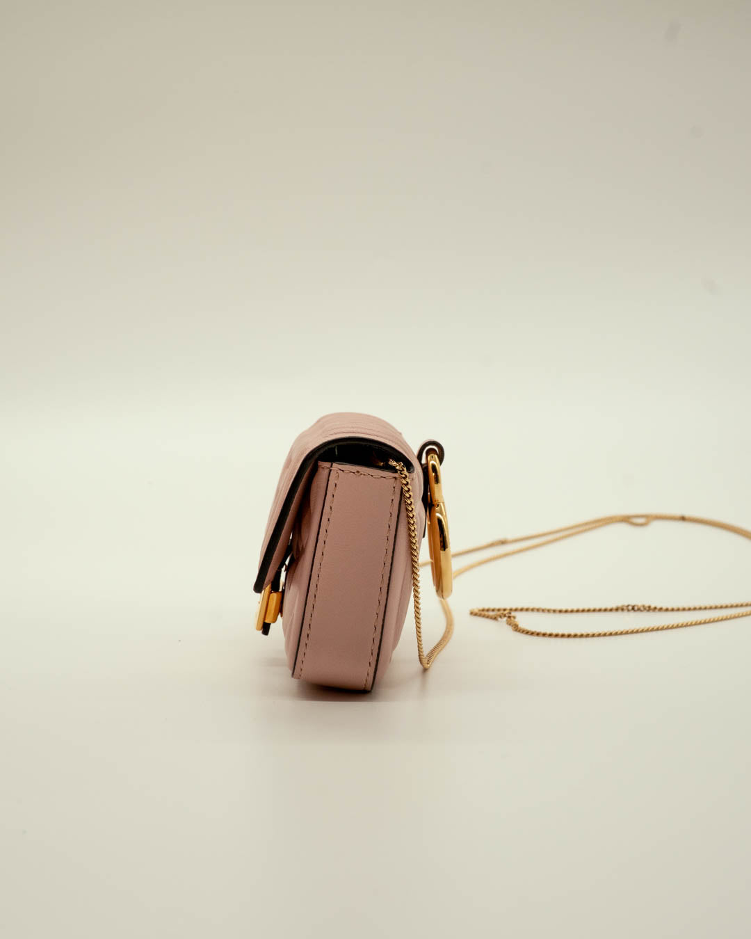 Fendi Nano Baguette Charm Pink FF