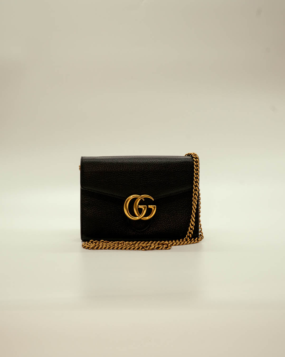 Gucci Marmont GG Leather Wallet on Chain