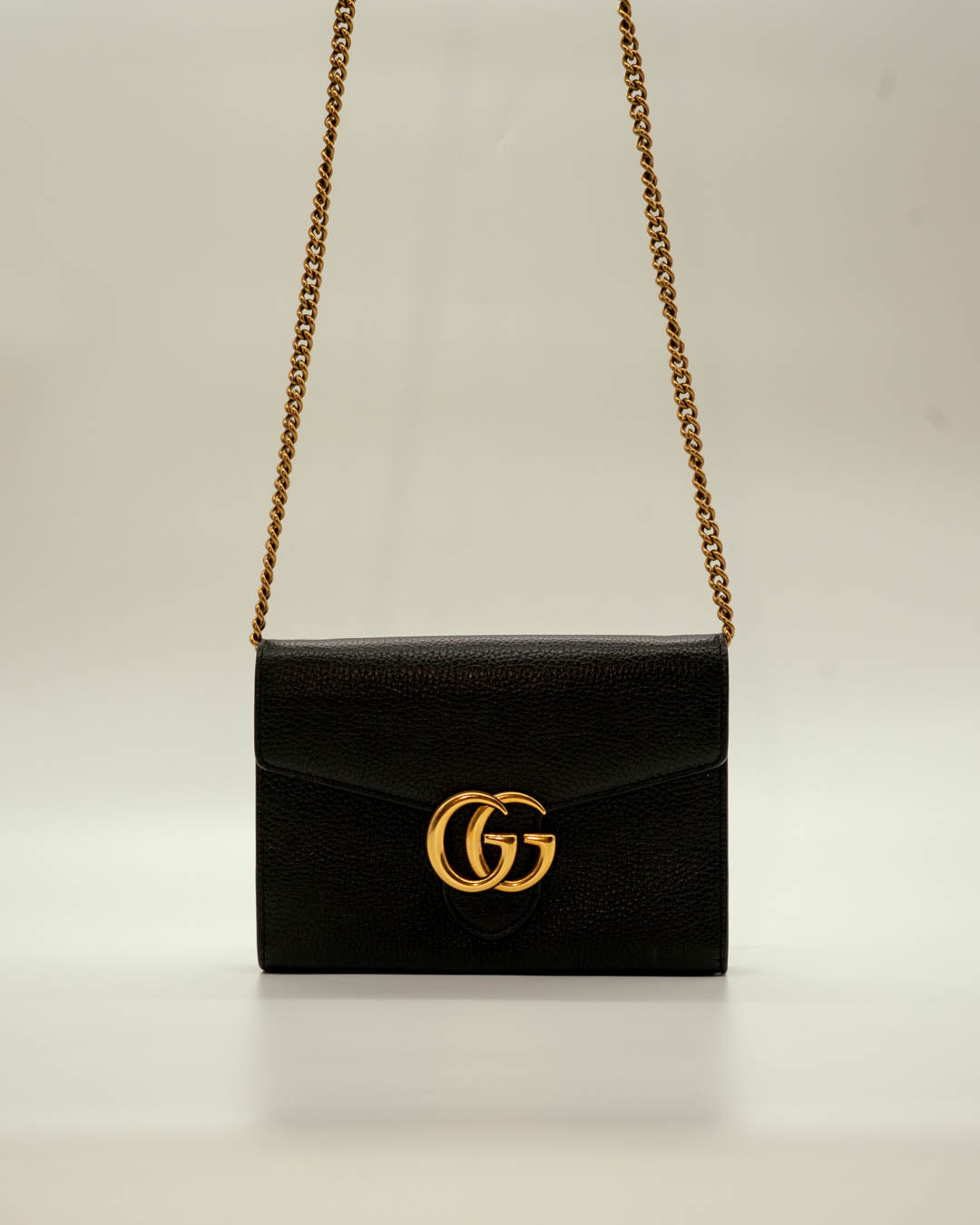 Gucci Marmont GG Leather Wallet on Chain