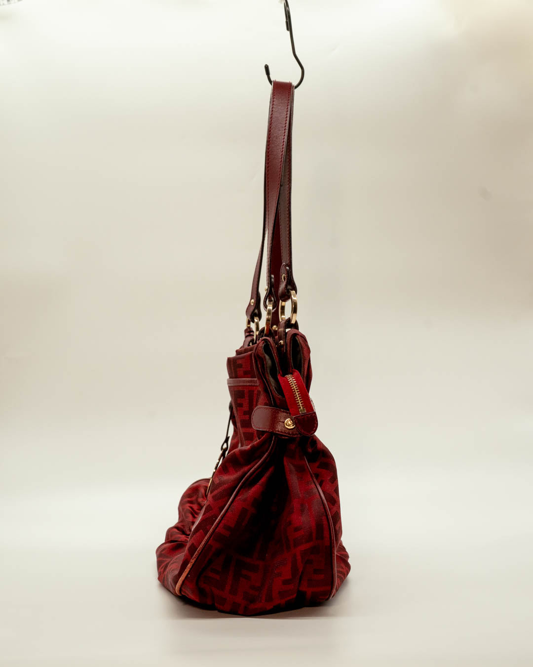 Fendi Red Zucca Large Shoulder Bag