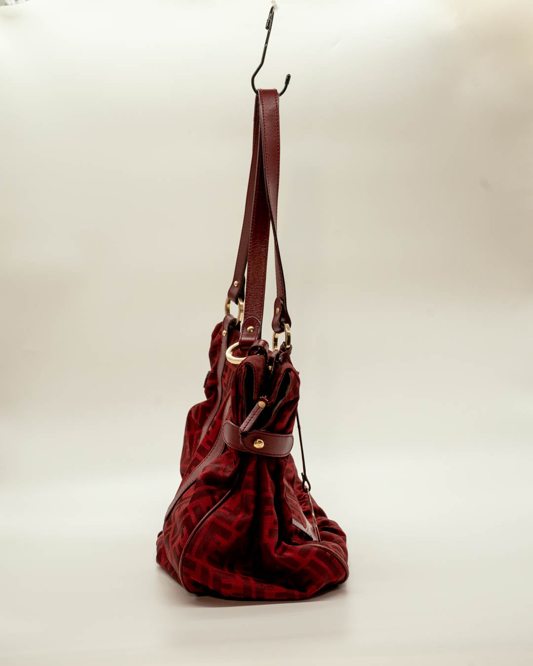 Fendi Red Zucca Large Shoulder Bag