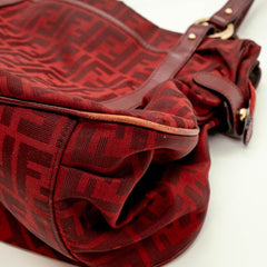 Fendi Red Zucca Large Shoulder Bag thumbnail 7