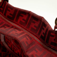 Fendi Red Zucca Large Shoulder Bag thumbnail 9