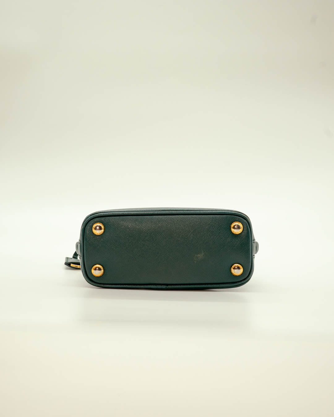 Prada Green Saffiano Leather Mini Promenade Satchel