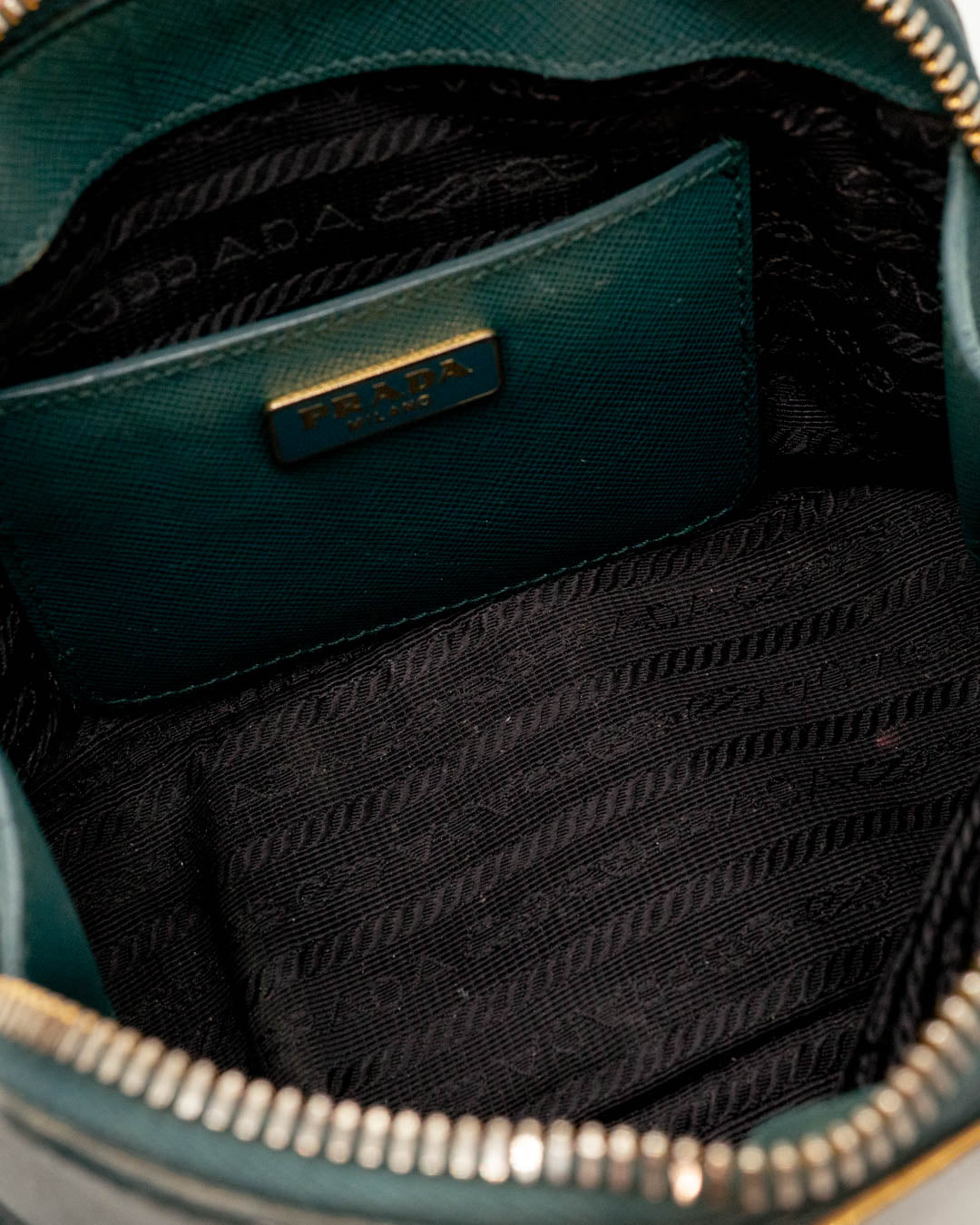 Prada Green Saffiano Leather Mini Promenade Satchel