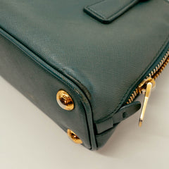 Prada Green Saffiano Leather Mini Promenade Satchel thumbnail 12