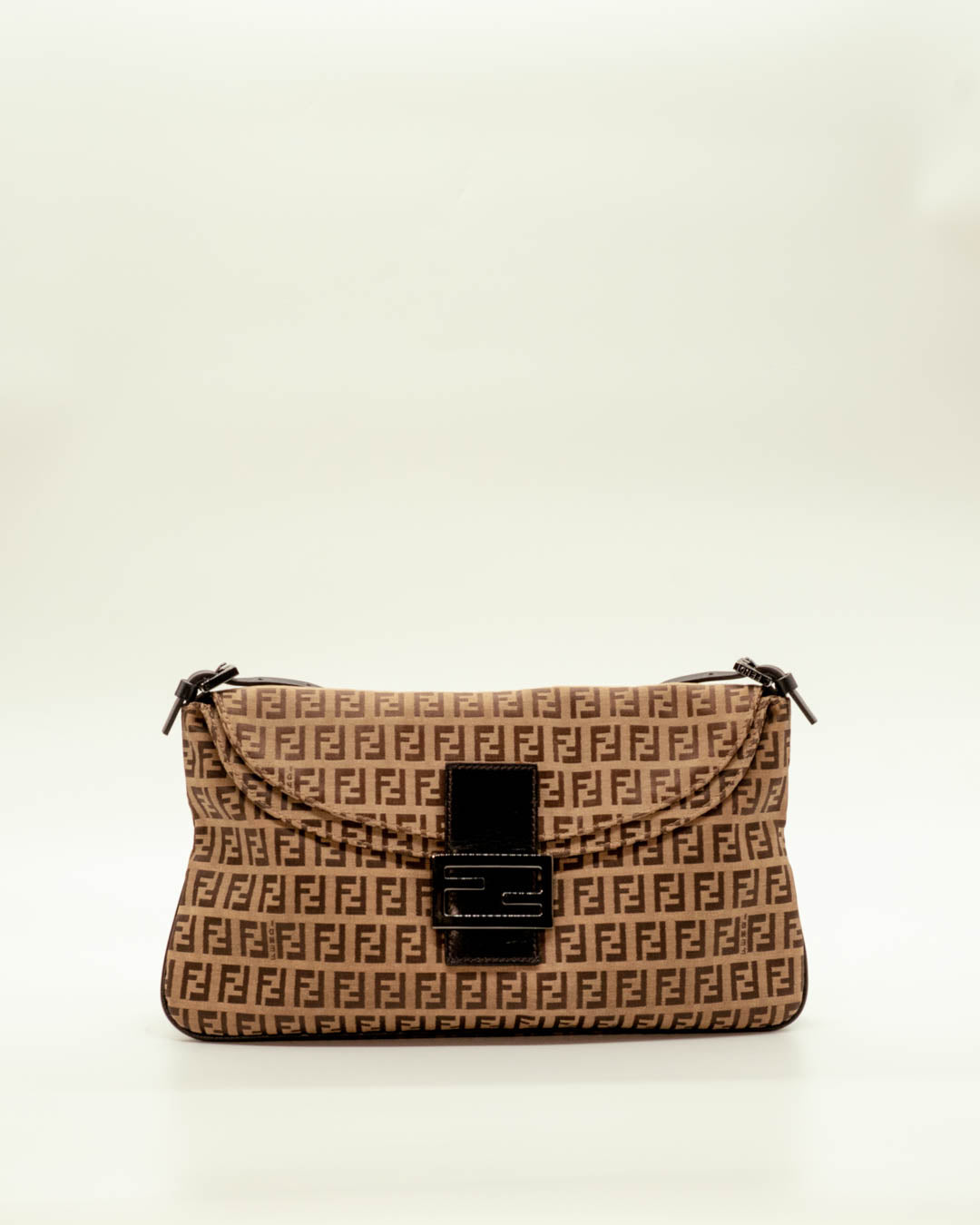 Fendi Zucchino Double Flap Baguette