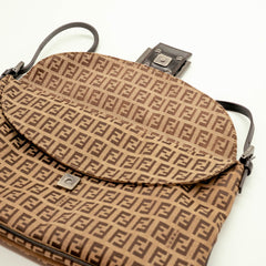 Fendi Zucchino Double Flap Baguette thumbnail 6