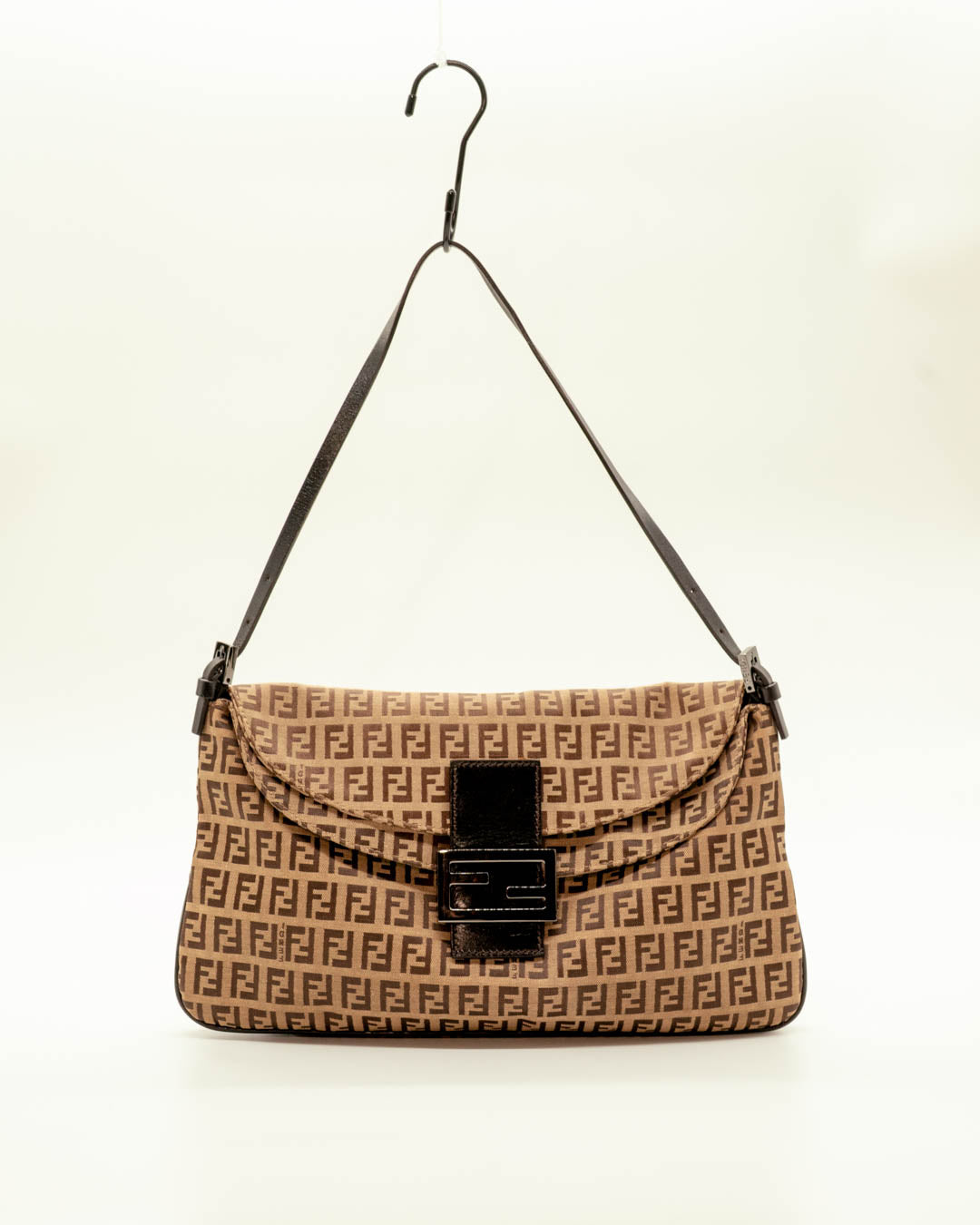 Fendi Zucchino Double Flap Baguette