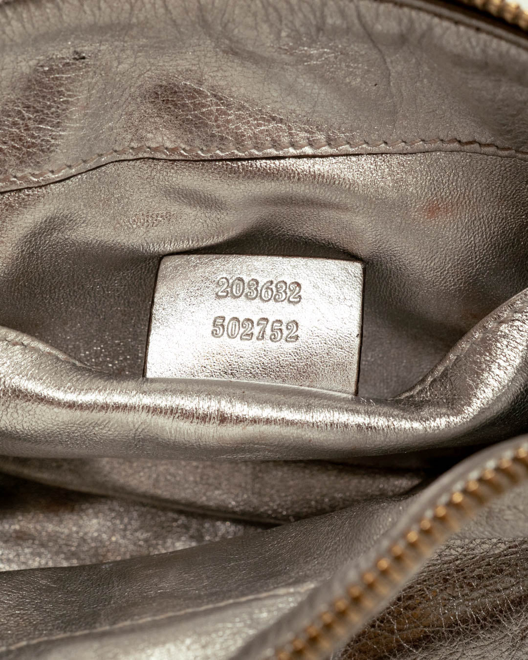 Gucci Metallic Silver Hysteria Clutch