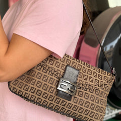 Fendi Zucchino Double Flap Baguette thumbnail 2